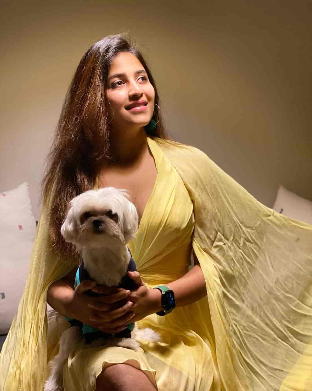 Actress anjali hot photos in yellow short gown