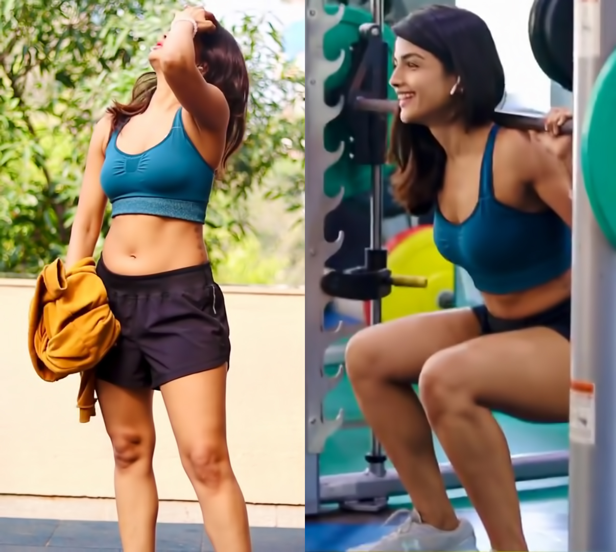 Actress ashna zaveri hot photos in gym suit showing glamour