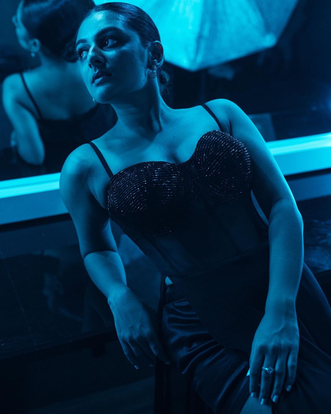 Actress esther anil glamour stills in dark light