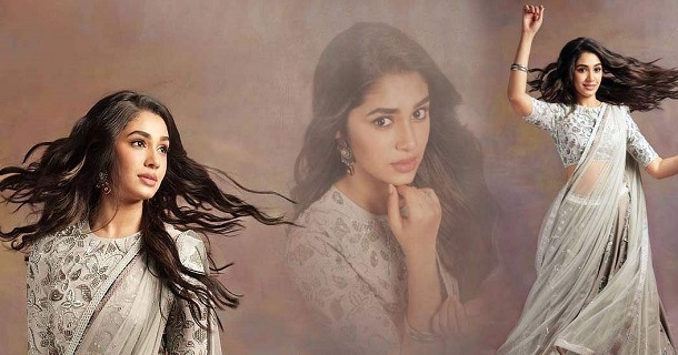 Actress krithi shetty hot photos in white gown