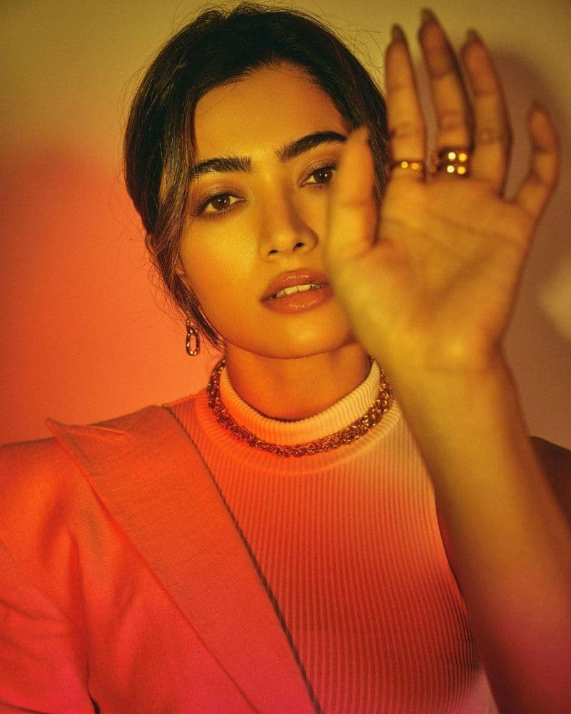 Actress rashmika mandanna hot photos without coat in white dress