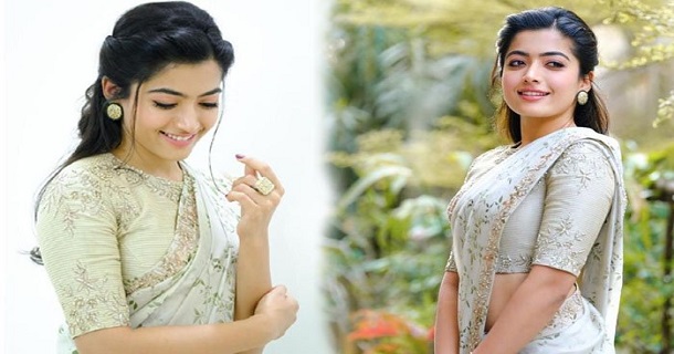 Actress rashmika mandanna hot photos without coat in white dress