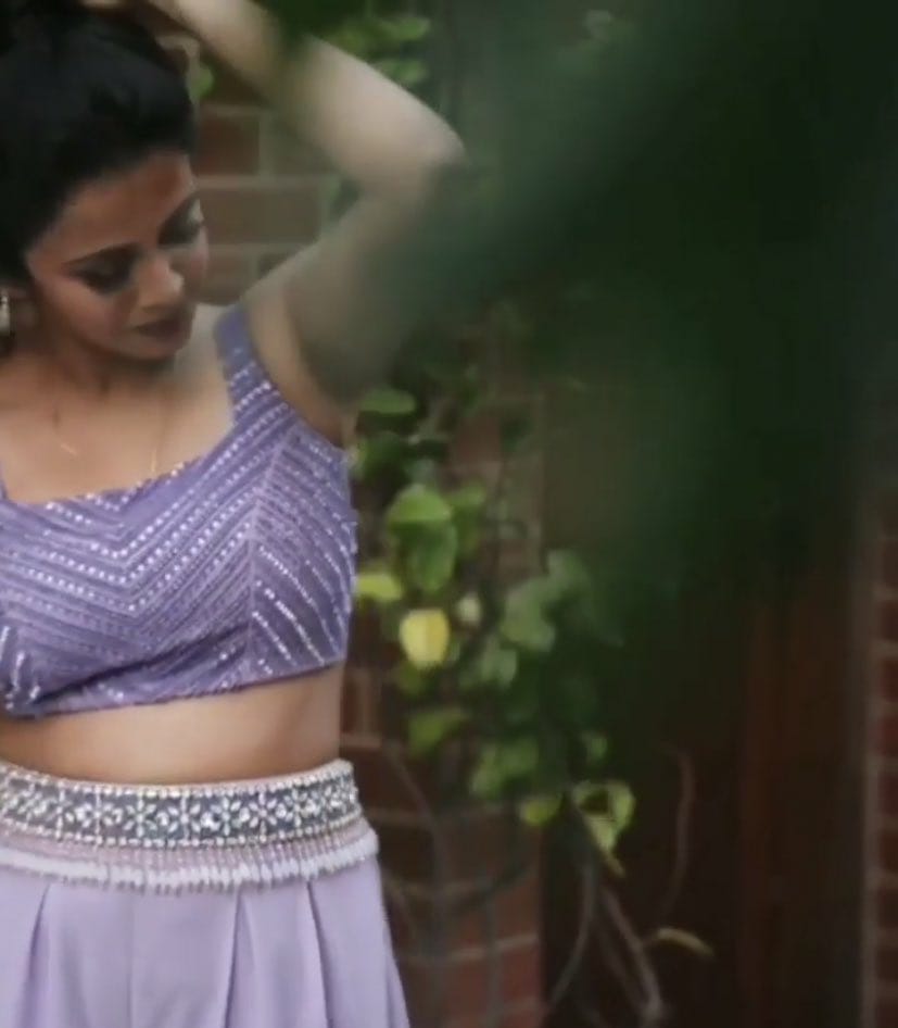 Vj anjana rangan hot photos in purple glamour dress