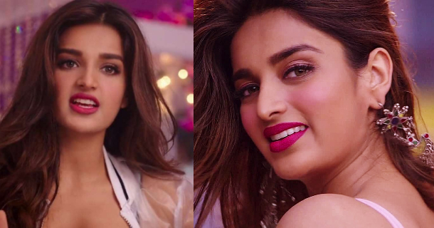 Actress nidhi agarwal hot photos in transparent saree and half blouse