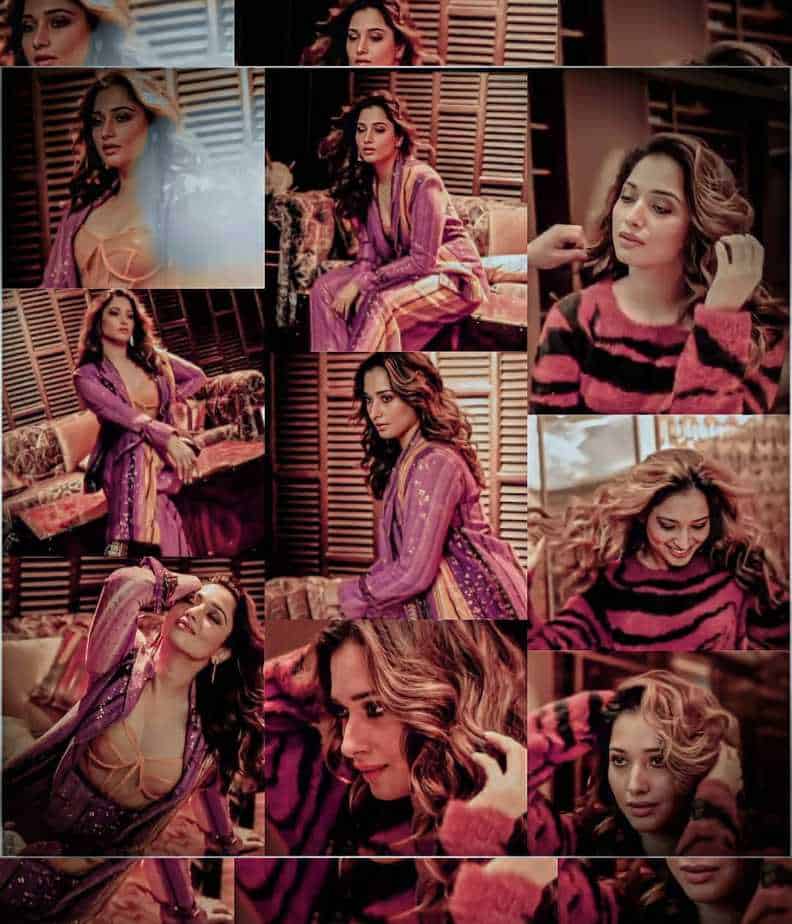 Actress tamanna hot pink dress photos