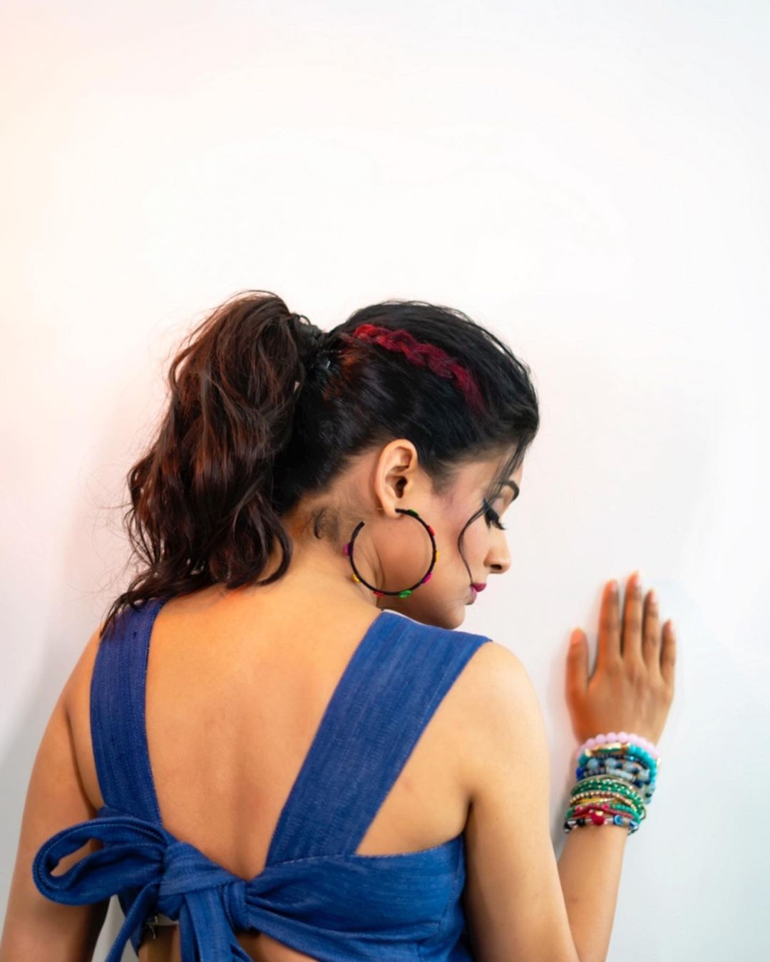 Actress priyamani hot photos in long blue maxi dress