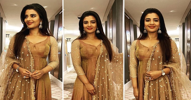 Actress aiswarya rajesh hot photos in black modern dress