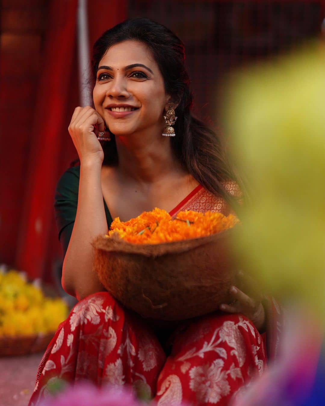 Actress madonna sebastian hot photos with flowers
