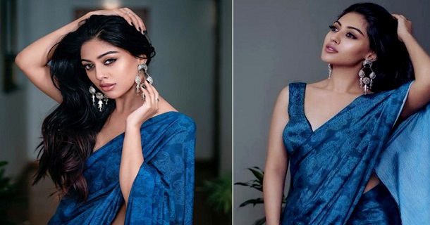 Actress anu emmanuel hot photos in black and white dress