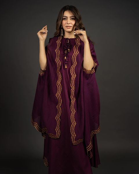 Actress hansika motwani hot photos in purple maxi dress