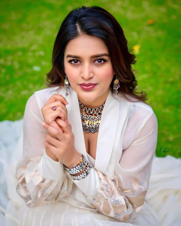 Actress nidhi agarwal hot photos showing glamour in her dress