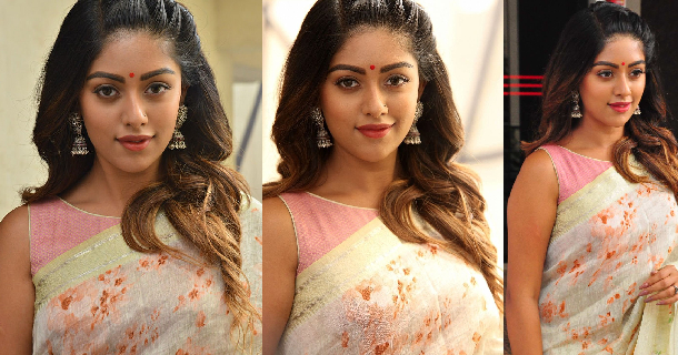 Actress anu emmanuel hot and glamour photos in red hot saree