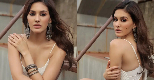 Amyra dastur hot photos in low neck top angle glamour show