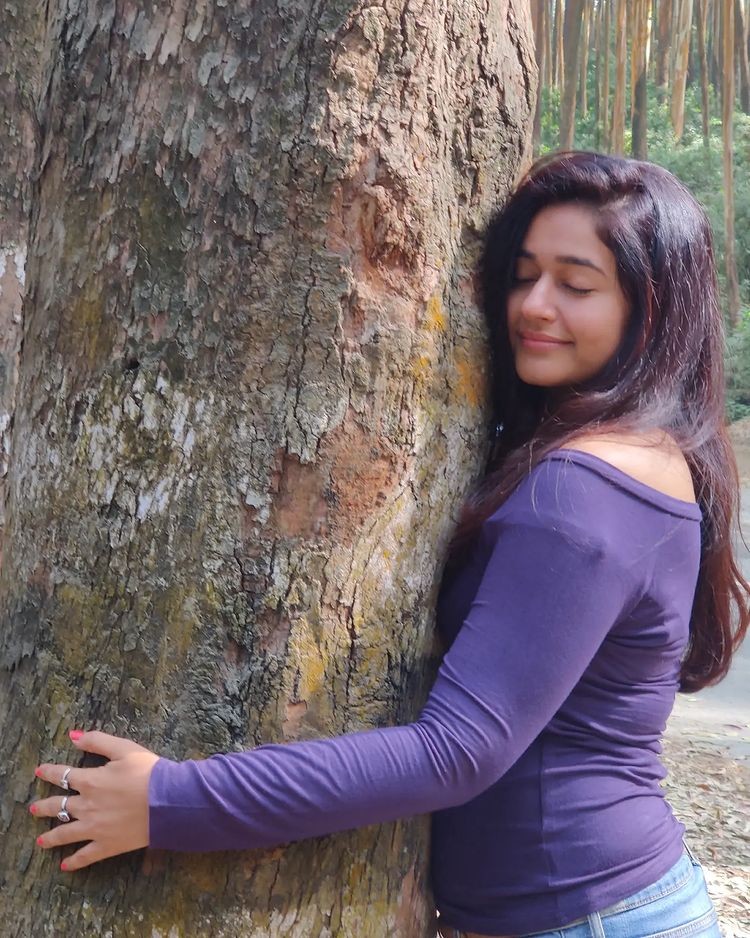 Poonam bajwa hugging tree in forest pics goes viral