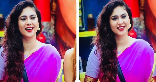 Sherin shringar hot photos showing back pose