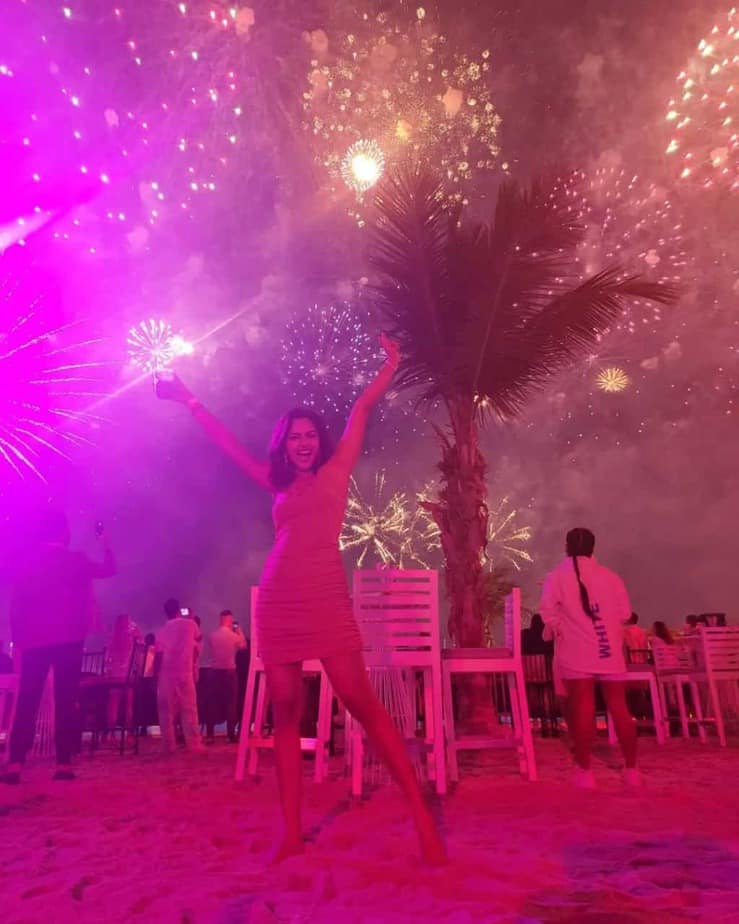 Amala paul photos in hot modern dress celebration mode