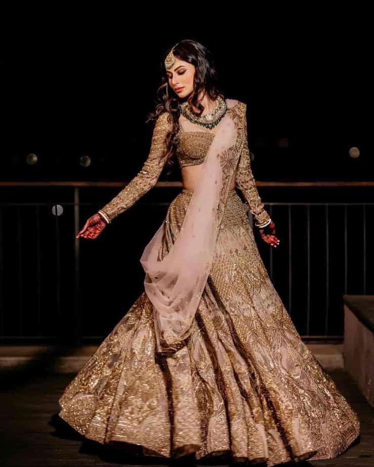 Mouni roy post wedding lehenga photoshoot photos