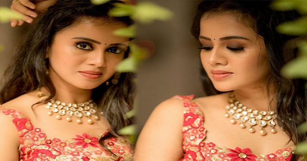 Anjana rangan latest blue lehenga photoshoot stills