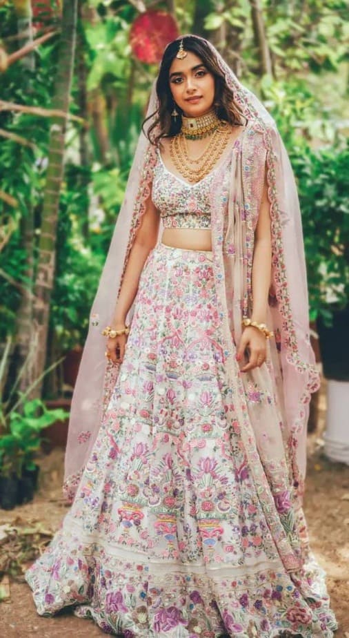 Keerthy suresh hot photos in grand lehenga dress