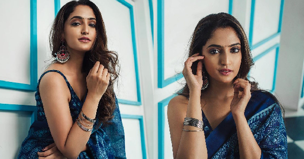 Reba monica john posing hot in two piece dress with her husband