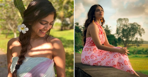 Malavika mohanan low neck photos getting shared on social media
