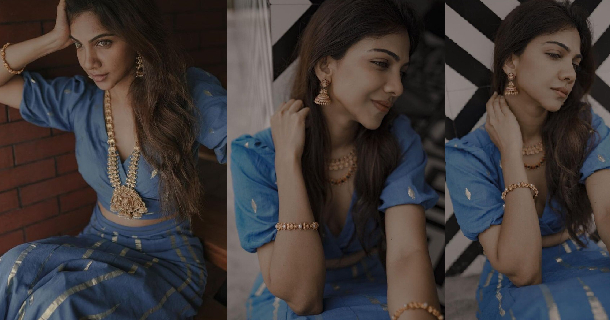 Madona sebastiyan looking glamour in white and black dress with centre open