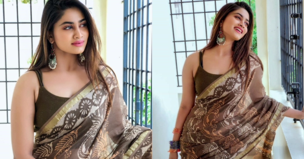 Shivani narayanan hot photo posing by showing side hip