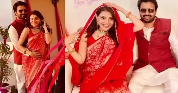 Kajal agarwal baby shower function photos getting viral