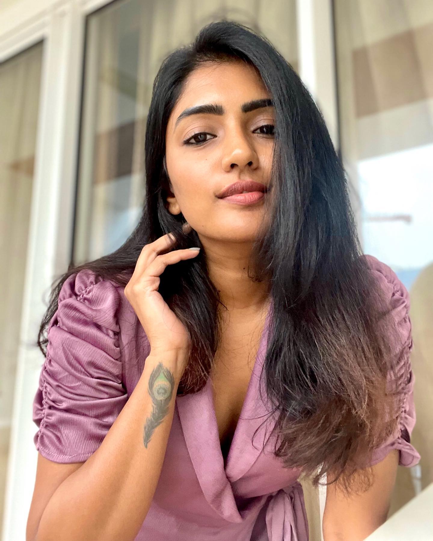 Eesha rebba posing in purple hot photoshoot goes viral