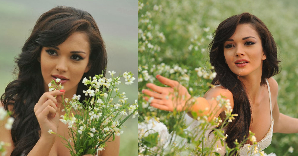 Amy jackson hot photo in coat without button