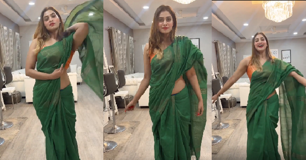 Shivani narayanan hot dancing video in saree goes viral