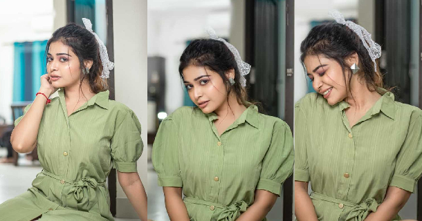 Dharsha gupta showing navel show in short white top with piercing in it