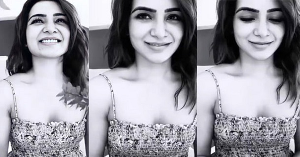 Samantha posted a black and white video in youtube channel with some quotes