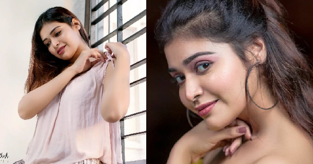 Dharsha gupta trending hot reel video and glamour photoshoot in handsup pose