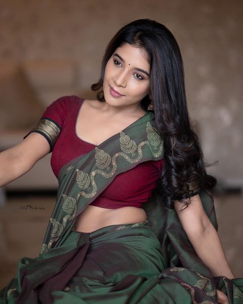 Sakshi agarwal posing in hot saree goes viral on social media
