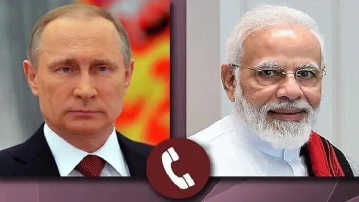Narendra modi and vladimir putin phone call regarding the russia Ukraine war