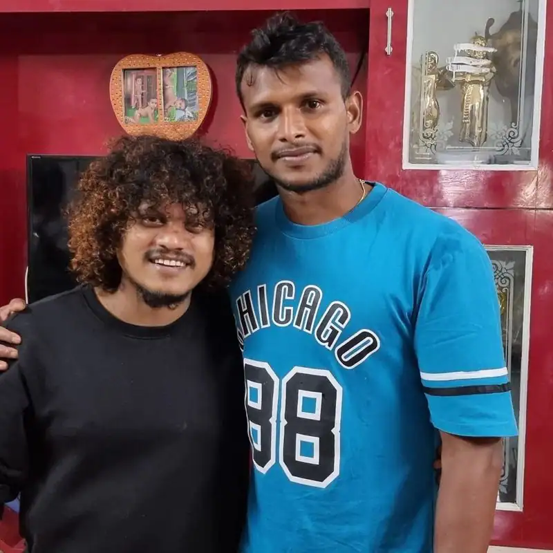 Pugazh invited for indian cricket player natarajan's home for lunch