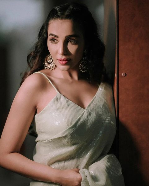 Parvati nair hot photos in white colour saree glamour photoshoot