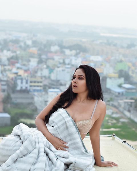 Chandhini hot photos in gamour modern dress getting viral