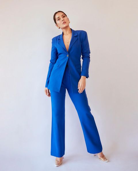 Rashi khanna latest hot photos in blue colour coat