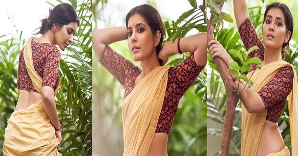 Rashi khanna latest hot photos in blue colour coat