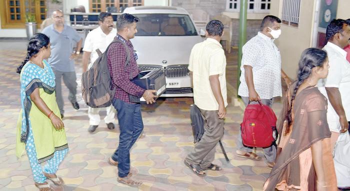 Spvelumani house raid things has been taken by officers