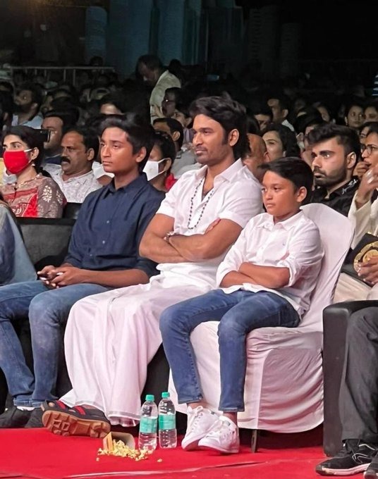 Dhanush sings for his sons in rock with raja