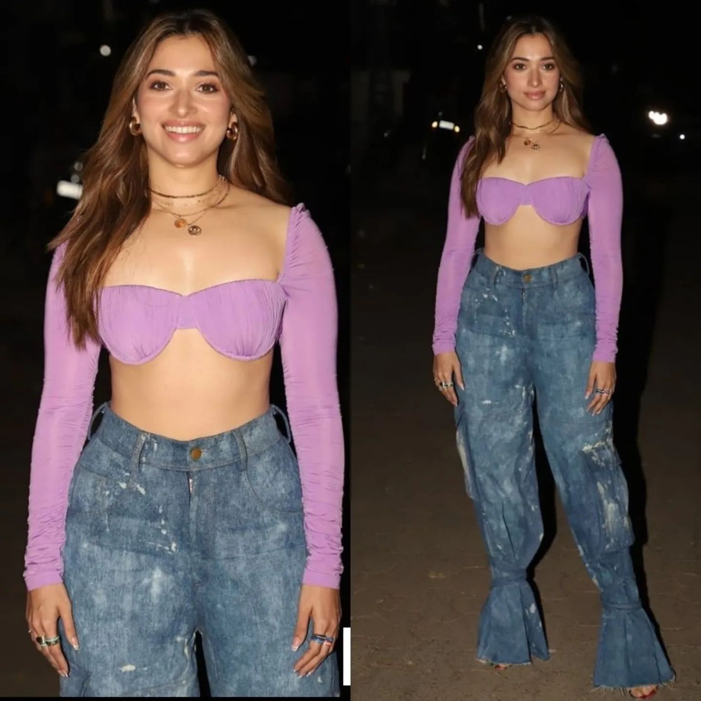 Tamanna rides cycle in hot bikini dress