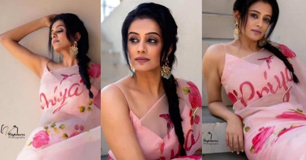 Priyamani hot single shirt green photos trending on internet