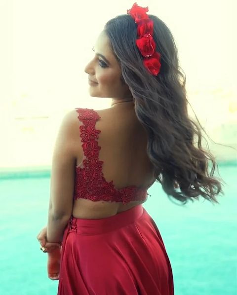 Priyanka mohan hot red lehenga photos trending on social media