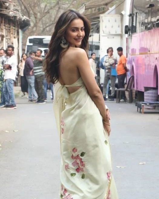 Rakul preet singh hot transparent saree photoshoot stills