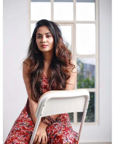 Teju ashwini latest modern dress photoshoot