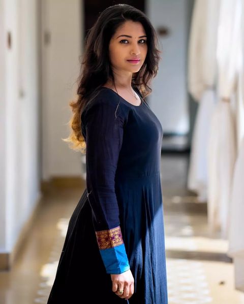 Sharanya turadi hot full gown swirl photos posted on social media