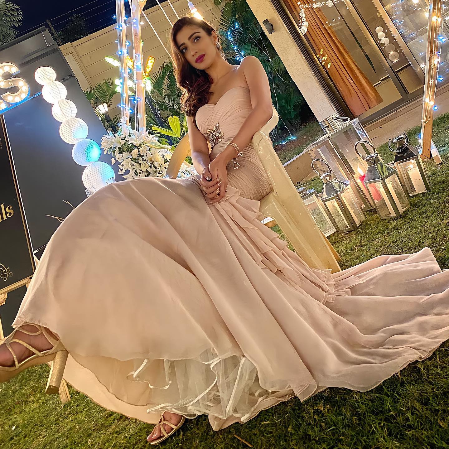 Rai lakshmi hot dress in sleeveless dress photos getting viral